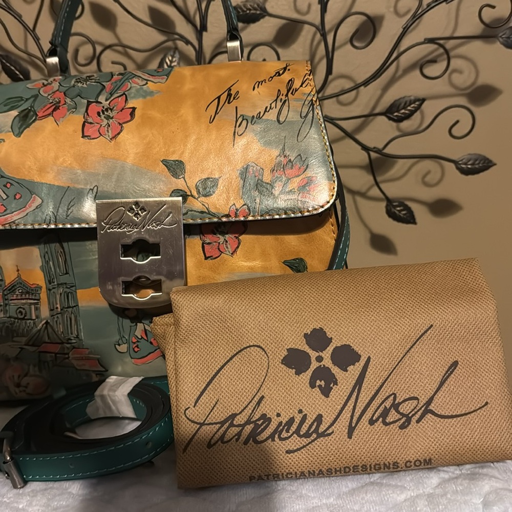 NWT Patricia Nash Beautiful Girl Chauny Collection 2-Way Bag - Picture 10 of 12